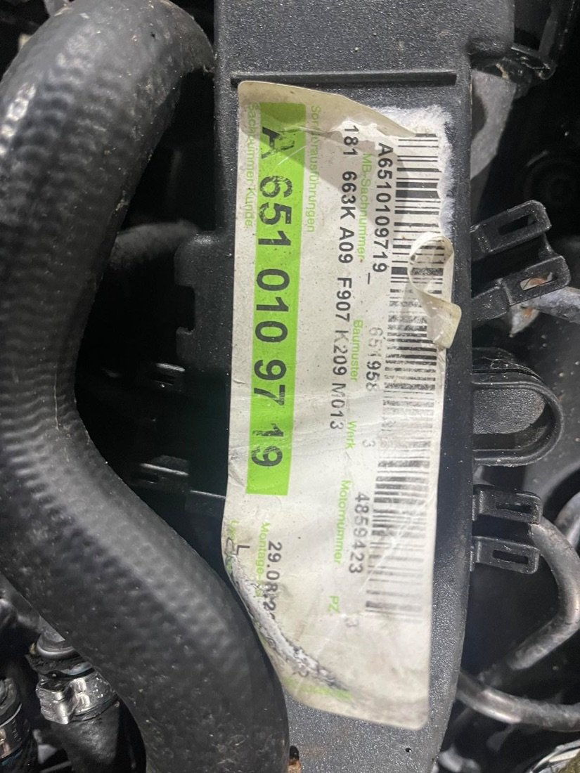 Двигатель 651958 Mercedes-Benz Sprinter W907 2.2 Дизель