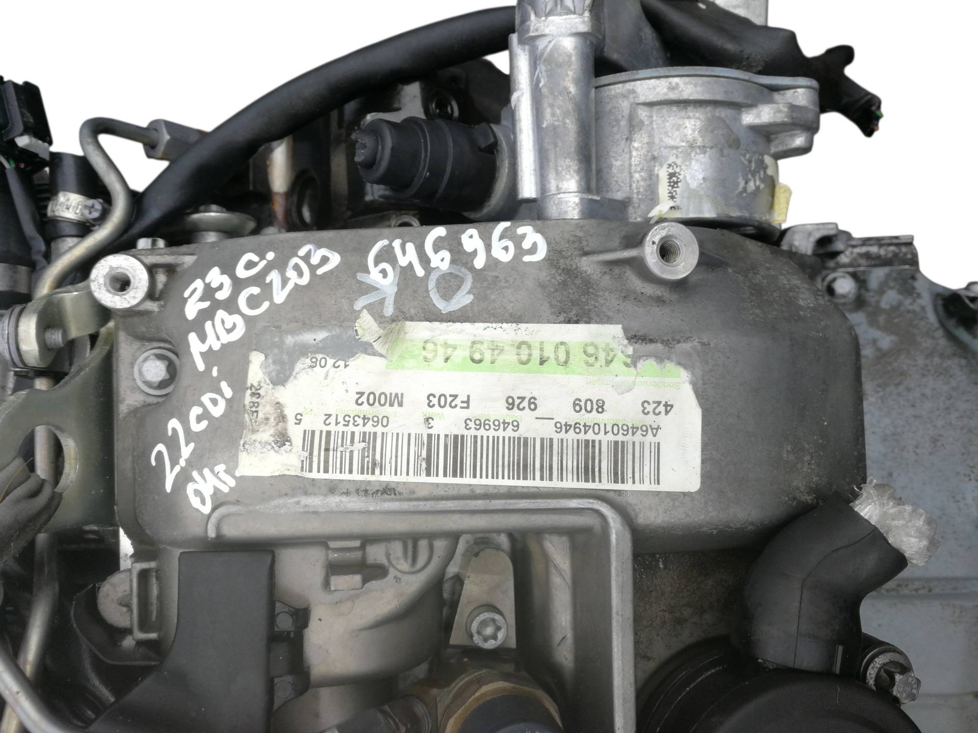 Двигатель 646963 Mercedes-Benz C W203 2.2 Дизель