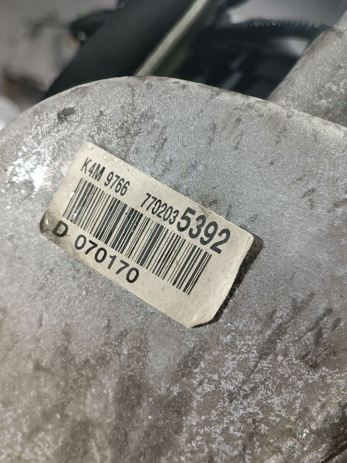 Двигатель K4M9766 Renault Megane 2 1.6 Бензин