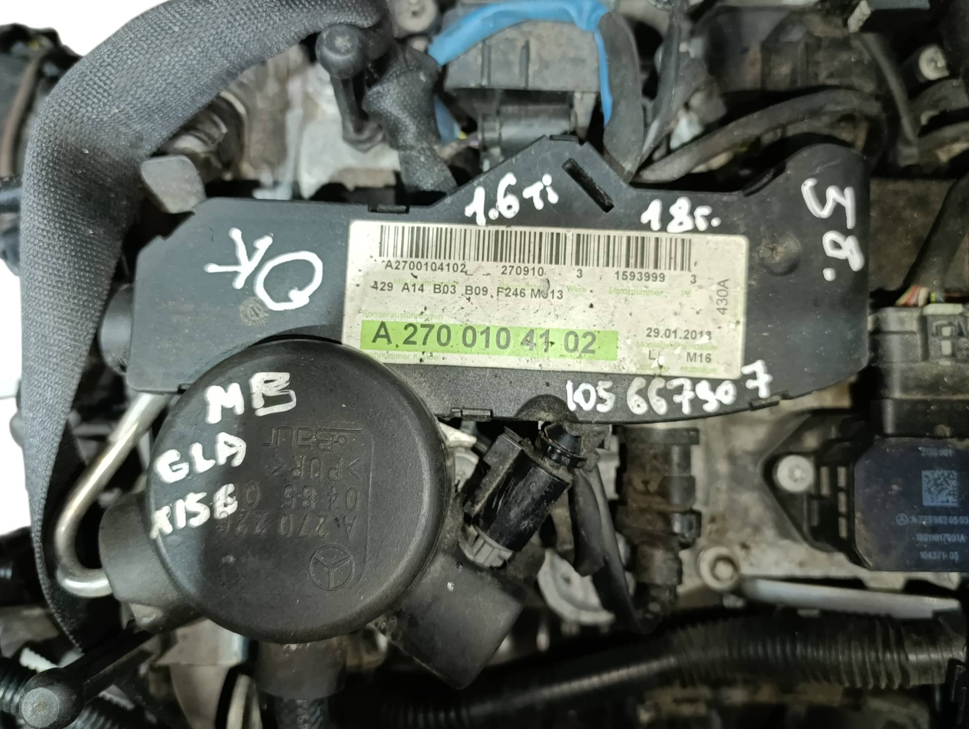 Двигатель 270910 Mercedes-Benz GL X166 1.6 Бензин